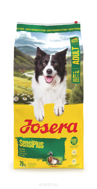 Josera SensiPlus Bezglutenowa, sucha karma z kaczką dla dorosłych psów z wrażliwym układem pokarmowym 900g
