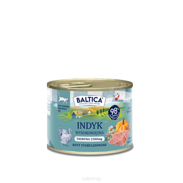 Baltica – Indyk 185g – Monoproteinowa karma dla kotów dorosłych