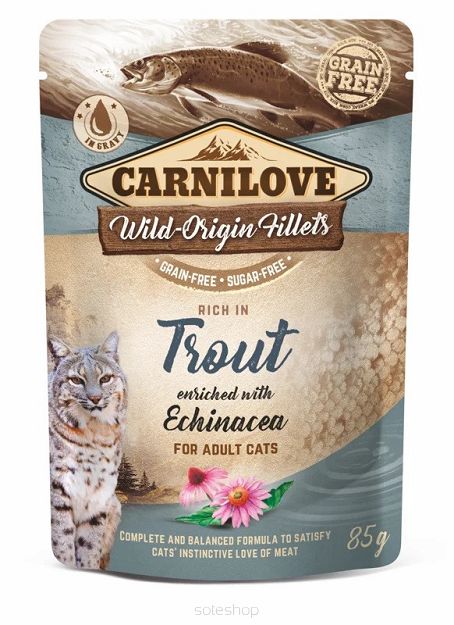 Carnilove Cat – Adult Trout & Echinacea 85g – Pstrąg i echinacea