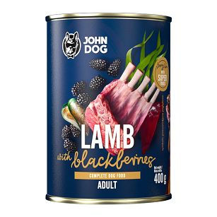 John Dog Berry Karma mokra dla psa Jagnięcina z jeżynami Berry Line 400g