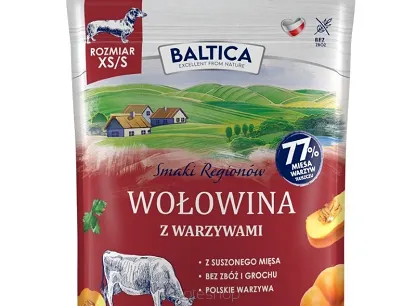 Baltica - Wołowina z warzywami XS/S 1kg - Małe rasy