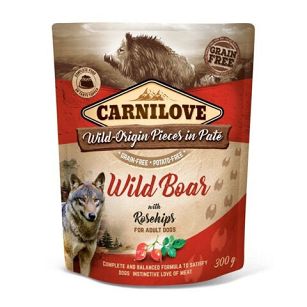 Carnilove Dog – Adult Wild Boar & Rosehips 300g – Dzik z owocami dzikiej róży