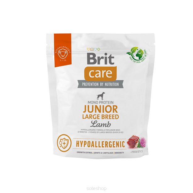 Brit Care Dog Hypoallergenic Junior Large Breed, jagnięcina, 3 kg