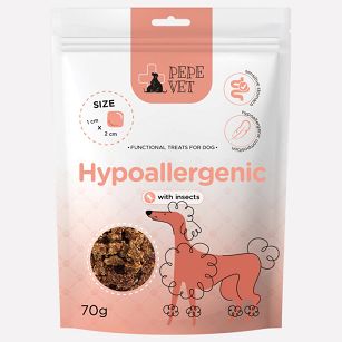 Paka Zwierzaka – PEPE VET – Hypoallergenic Insect 70g – Przysmaki funkcyjne z owadami