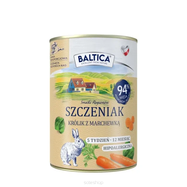 Baltica - Szczenięta - Królik z marchewką 400g