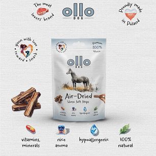 Ollo – Air Dried – Horse Soft Strips 80g – Konina – Przysmaki dla psa