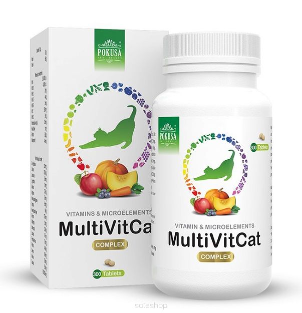 Pokusa – MultiVit Cat 300 tabletek – Witaminy dla kota