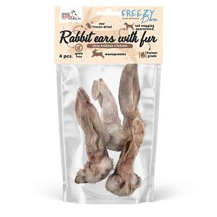 Syta Micha – FREEZY Pure 4szt – 100% liofilizowane ucho królicze z futrem