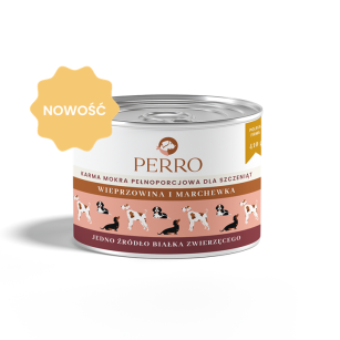 Perro – Wieprzowina i marchewka 410g – Monobiałkowa formuła dla szczeniąt