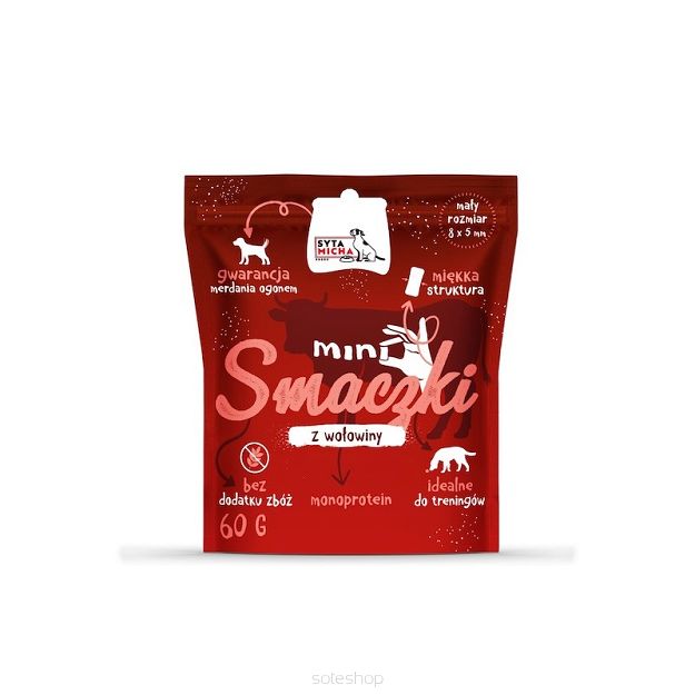 Syta Micha – Mini smaczki dla psa z wołowiny 60g