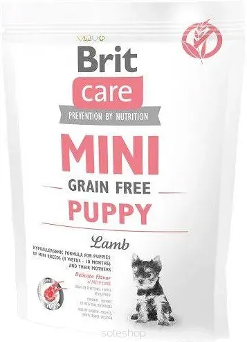 Brit Care Mini Grain-Free Puppy, jagnięcina, 400g