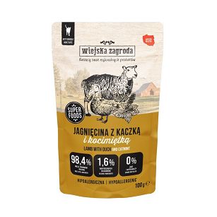 Wiejska Zagroda – Jagnięcina z kaczką i kocimiętką 100g – Mokra karma dla kota