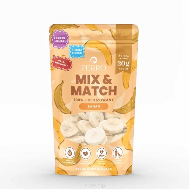 Perro – MIX & MATCH – Banan liofilizowany 20g