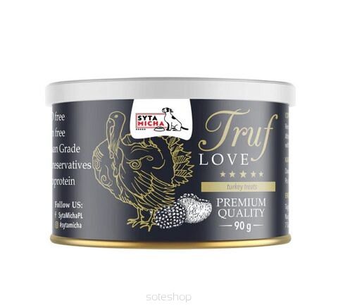 Syta micha – TrufLOVE z indykiem 90g – Miękkie przysmaki dla psa