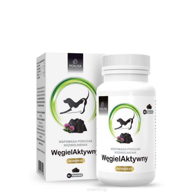 Pokusa – Węgiel aktywny z ostropestem 60 kapsułek