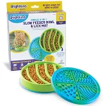 Brightkins -Łamigłówka Miska spowalniająca -CIRCLE 2-in-1 SLOW FEEDER BOWL & LICK MAT - 2