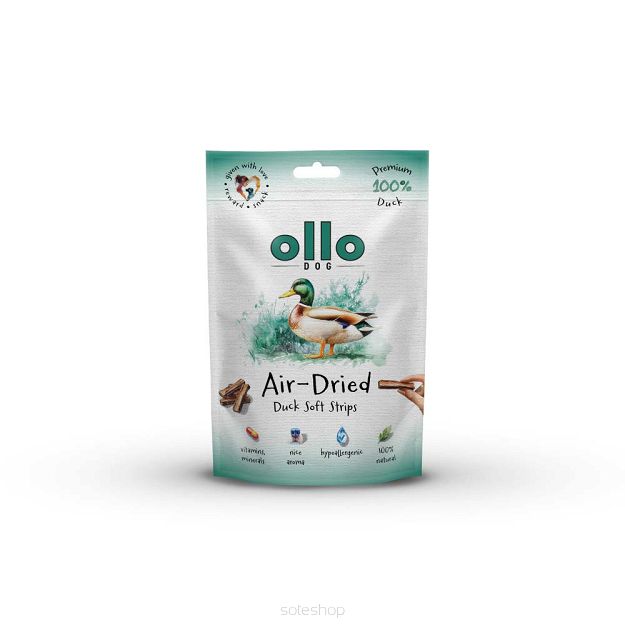 Ollo – Air Dried – Duck Soft Strips 80g – Kaczka – Przysmaki dla psa