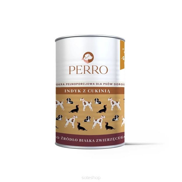 Perro – Indyk z cukinią dla psów dorosłych – Monobiałkowa formuła dla wszystkich ras