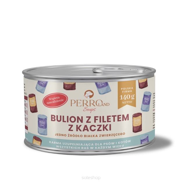 PERROland – Soups 140g – Bulion z kaczki dla psa i kota