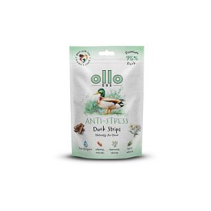 Ollo – Air Dried – Anti-Stress Duck Strips 80g – Kaczka – Przysmaki funkcyjne dla psa