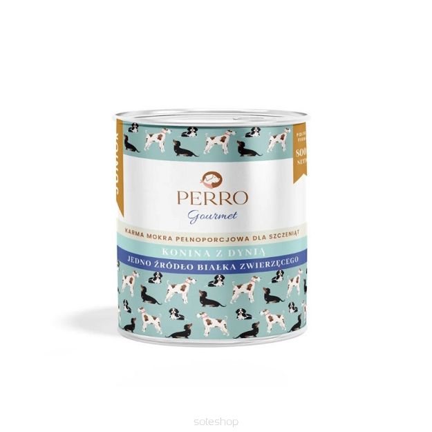 Perro – Gourmet Junior – Konina z dynią – Monobiałkowa formuła dla szczeniąt wszystkich