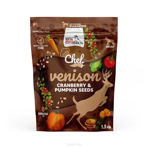 Syta Micha - Dziczyzna, żurawina i pestki 1.5kg - Sucha karma dla psa