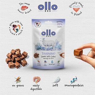 Ollo – Air Dried – Lamb Soft Training Cubes 80g – Jagnięcina – Przysmaki dla psa