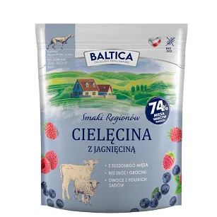 Baltica - Cielęcina z jagnięciną M/XL 1kg - średnie i duże rasy