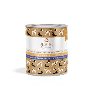 Perro – Gourmet 400g – Cielęcina z cukinią – Monobiałkowa formuła dla psów dorosłych
