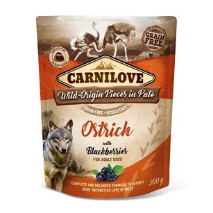 Carnilove Dog – Adult Ostrich & Blackberries 300g – Struś z jeżynami