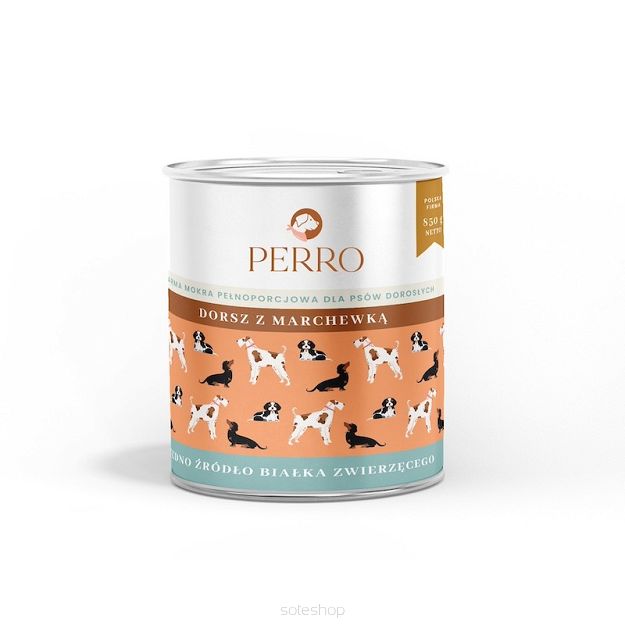 Perro – Dorsz z marchewką 800g – Monobiałkowa formuła dla psów dorosłych