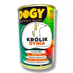 DOGY – Królik z Dynią 400g – Karma mokra