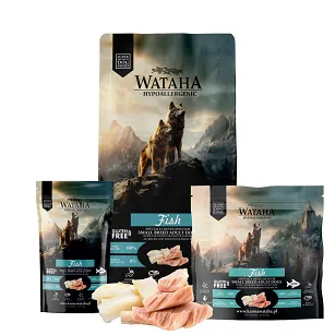WATAHA HYPOALLERGENIC KARMA SUCHA DLA DOROSŁYCH PSÓW MAŁYCH RAS RYBA Z RYŻEM