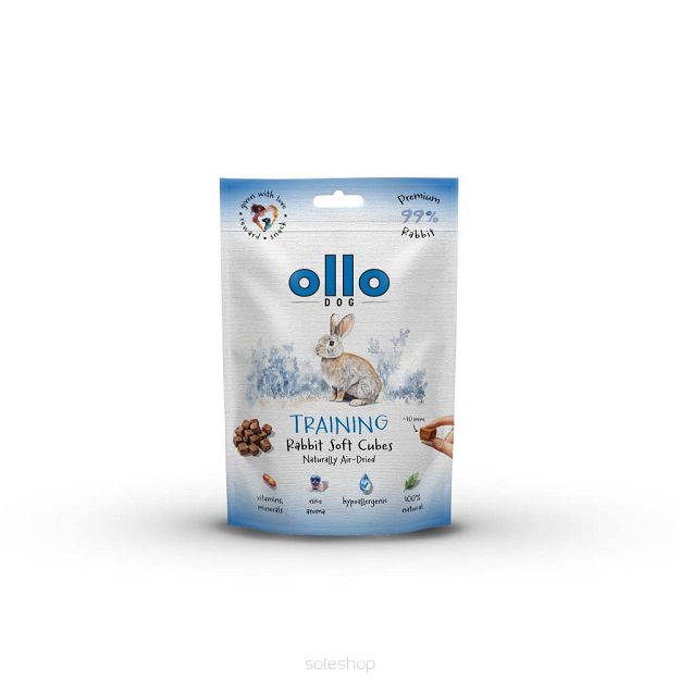 Ollo – Air Dried – Rabbit Soft Training Cubes 80g – Królik – Przysmaki dla psa