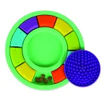 Brightkins -Color Wheel Treat Puzzle & Lick Mat – interaktywna łamigłówka i mata do lizania 2w1 | Ø 25 cm - 4