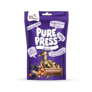 Syta micha – Pure Press Duck 150 g – Kaczka – Smaczki tłoczone na zimno dla psa