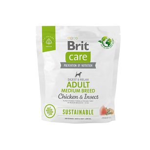 Brit Care Dog Sustainable Adult Medium Breed, kurczak i owady, 1 kg