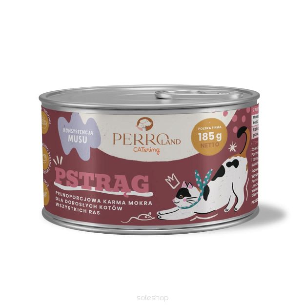 PERROland CATering 185g – Pstrąg – Pełnoporcjowa karma mokra dla kotów