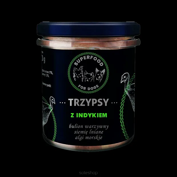TRZYPSY – Mokra Karma Superfood Wieprzowina z Indykiem 300g