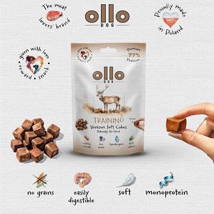 Ollo – Air Dried – Venison Soft Training Cubes 80g – Jeleń – Przysmaki dla psa