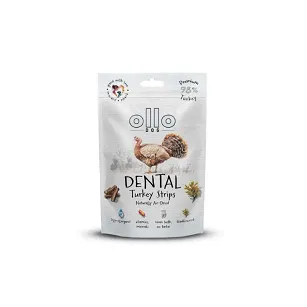 Ollo – Air Dried – Dental Turkey Strips 80g – Indyk – Przysmaki dentystyczne dla psa