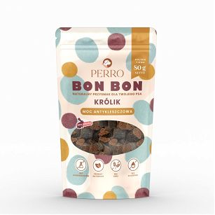 Perro – BON BON – Królik 80g – Siła Czystka – Przysmaki z dodatkiem funkcyjnym