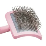 Tauro – TPL Szczotka z plastikowym trzonkiem, miękkie piny stal nierdzewna 25 mm, różowa 17.5×10.6×6.2 cm - 2