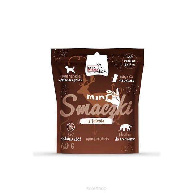Syta Micha – Mini smaczki dla psa z jelenia 60g