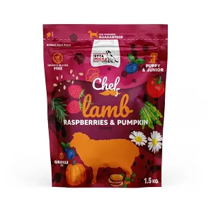 Syta Micha - Jagnięcina, malina i dynia 1.5kg - Sucha karma dla szczeniąt