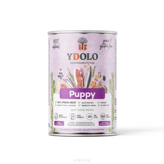 YDOLO - Puppy 400g - Wieprzowina Iberico i ryby - mokra karma dla szczeniąt