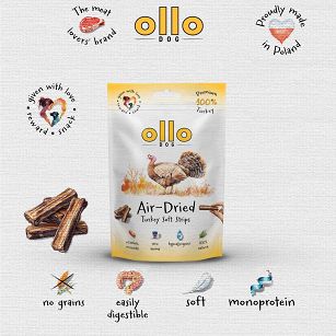 Ollo – Air Dried – Turkey Soft Strips 80g – Indyk – Przysmaki dla psa