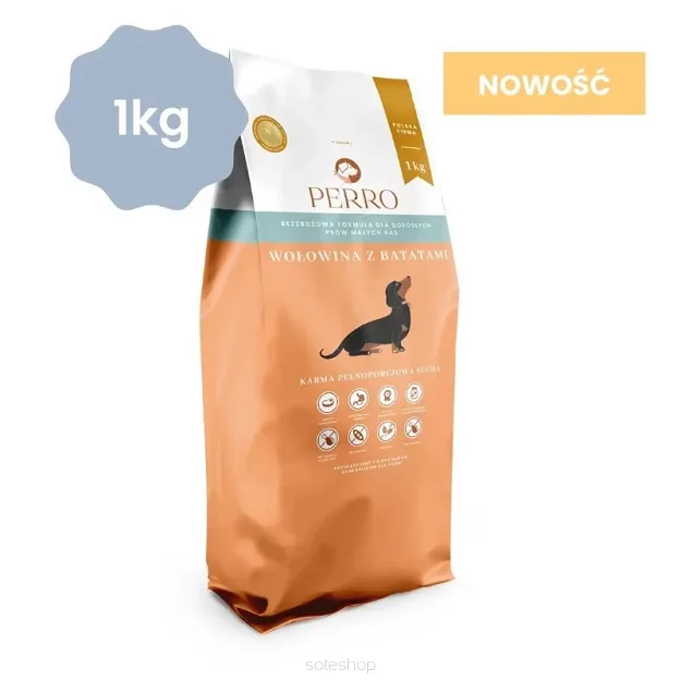 Perro - Wołowina z batatami 3kg - Małe rasy