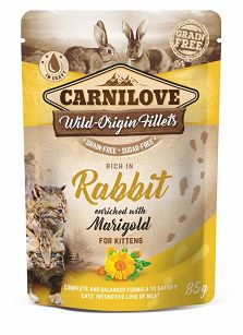 Carnilove Cat – Kitten Rabbit & Marigold 85g – Królik z nagietkiem dla kociąt