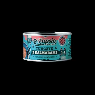 Łapsie Filet z tuńczyka w bulionie z kalmarami 80g